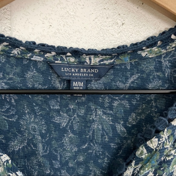 LAST CHANCE ✨ LUCKY BRAND Blue & Green Paisley Sleeveless Top - Picture 4 of 10